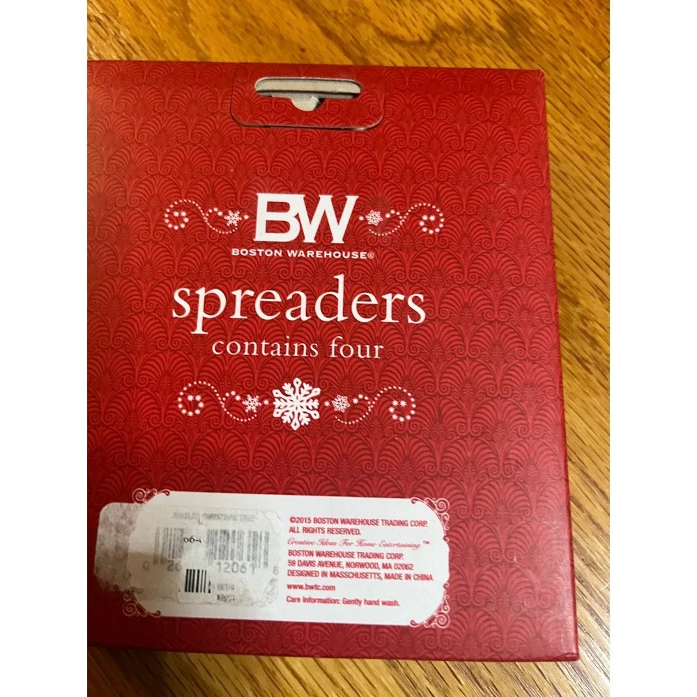 Boston Warehouse Snowman Spreaders Set of 4 Holiday Christmas Serving